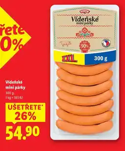 Lidl Vídeňské mini párky nabídka