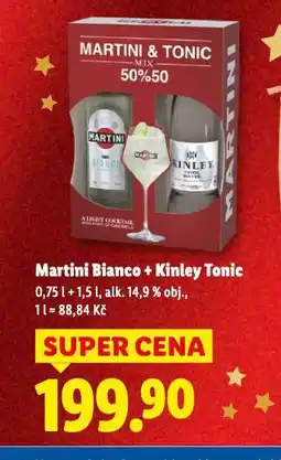 Lidl Martini bianco + kinley tonic nabídka