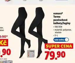 Lidl Termo punčochové kalhoty nabídka