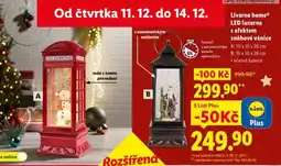 Lidl Led lucerna s efektem sněhové vánice nabídka