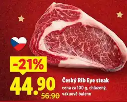 Lidl Český rib eye steak nabídka