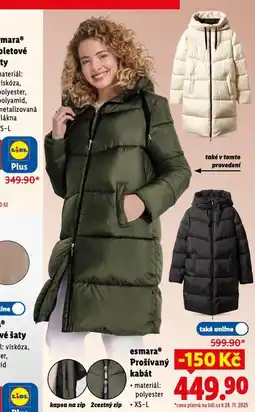 Lidl Prošívaný kabát nabídka