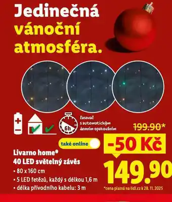 Led světelný závěs