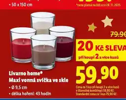 Lidl Maxi vonná svíčka ve skle nabídka