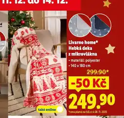 Lidl Hebká deka z mikrovlákna nabídka