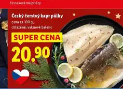 Lidl Český čerstvý kapr půlky nabídka