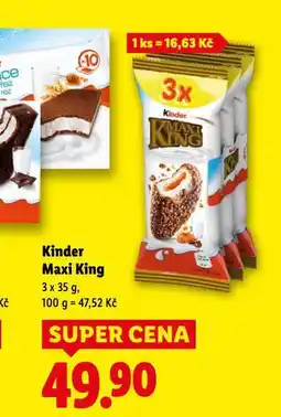 Lidl Kinder maxi king nabídka