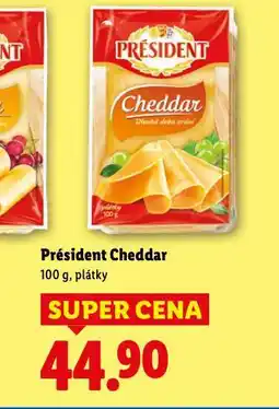 Lidl Président cheddar nabídka