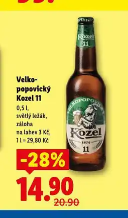 Lidl Pivo velkopopovický kozel nabídka