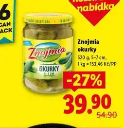 Lidl Znojmia okurky nabídka