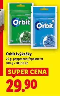 Lidl Orbit žvýkačky nabídka