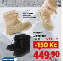 Lidl Zimní obuv nabídka