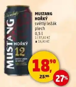 Penny Market Mustang hořký světlý ležák nabídka