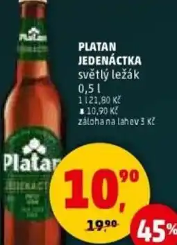 Penny Market Platan jedenáctka světlý ležák nabídka
