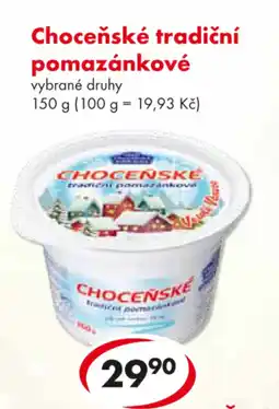 CBA Choceňské tradiční pomazánkové nabídka