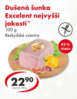 CBA Dušená šunka Excelent nejvyšší jakosti nabídka