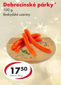 CBA Debrecínské párky nabídka