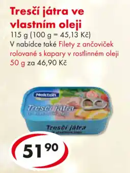 CBA Tresčí játra ve vlastním oleji nabídka