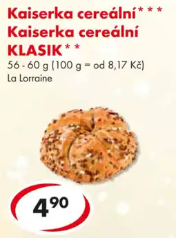 CBA Kaiserka cereální Klasik nabídka