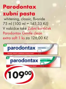CBA Parodontax zubní pasta nabídka