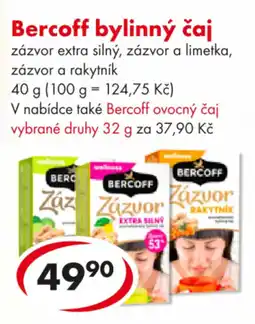 CBA Bercoff bylinný čaj nabídka