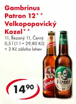 CBA Gambrinus, Patron 12, Velkopopovický Kozel nabídka