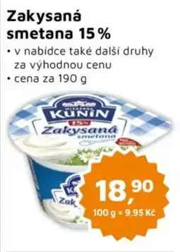 Můjobchod Kunin Zakysaná smetana 15% nabídka