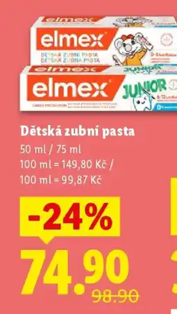 Lidl Dětská zubní pasta nabídka