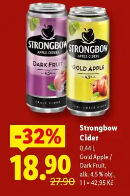 Lidl Strongbow Cider nabídka