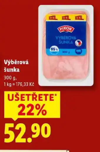 Lidl PIKOK Výběrová šunka nabídka
