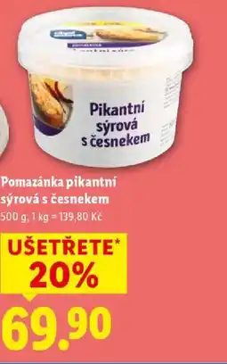 Lidl Pomazánka pikantní sýrová s česnekem nabídka