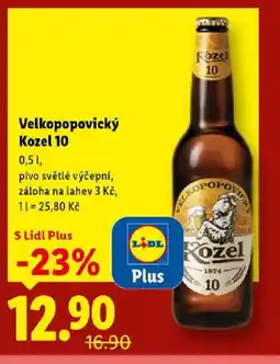Lidl Velkopopovický Kozel 10 nabídka
