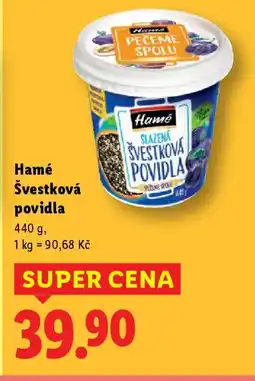 Lidl Hamé Švestková povidla nabídka