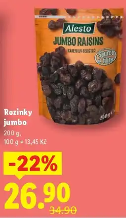 Lidl Alesto Rozinky jumbo nabídka