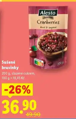 Lidl Alesto Sušené brusinky nabídka
