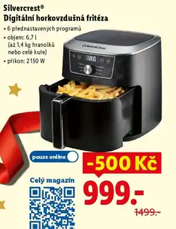 Lidl SilvercrestⓇ Digitální horkovzdušná fritéza nabídka