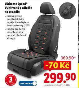Lidl Ultimate SpeedⓇ Vyhřívaná podložka na sedadlo nabídka