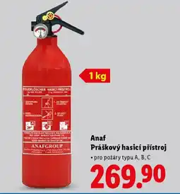 Lidl Anaf Práškový hasicí přístroj nabídka