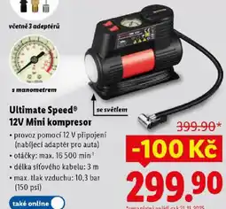 Lidl Ultimate Speed® 12V Mini kompresor nabídka
