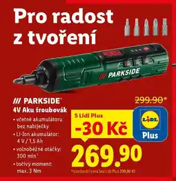 Lidl PARKSIDE® 4V Aku šroubovák nabídka