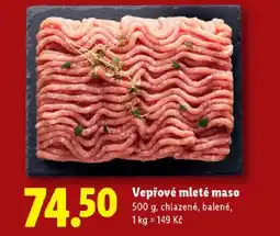 Lidl Vepřové mleté maso nabídka