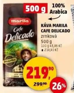 Penny Market Káva marila cafe delicado zrnková nabídka