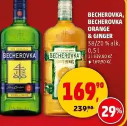 Penny Market Becherovka, becherovka orange & ginger nabídka