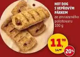 Penny Market Hot dog s vepřovým párkem nabídka