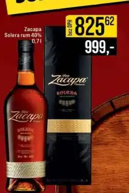 Jip Zacapa Solera rum 40% 0,7 l nabídka