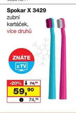Barvy a laky drogerie Spokar X 3429 zubní kartáček nabídka