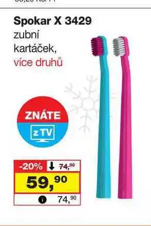 Spokar X 3429 zubní kartáček