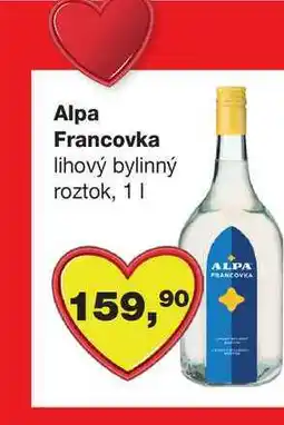 Barvy a laky drogerie Alpa Francovka lihový bylinný roztok, 1l nabídka