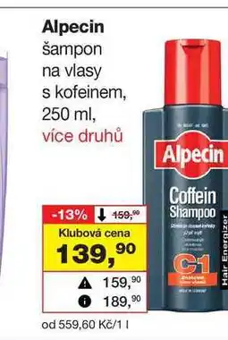 Barvy a laky drogerie Alpecin šampon na vlasy s kofeinem, 250 ml nabídka