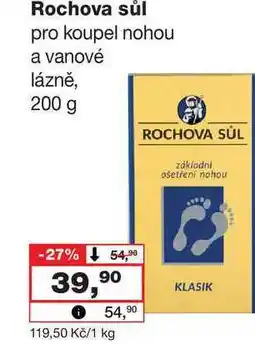 Barvy a laky drogerie Rochova sůl pro koupel nohou a vanové lázně, 200 g nabídka